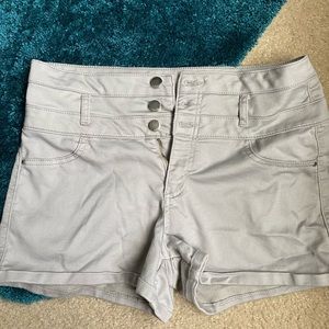Grey High Waisted Refuge Shorts